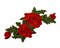 3 1/2"x 7" Red Rose Embroidery Heat Transfer Patch Pack of 12